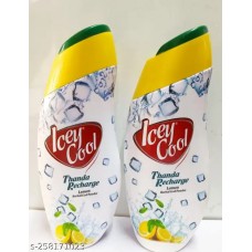 ICE COOL talcum powder lemon set of 2 hearbl ( thanda recharge)