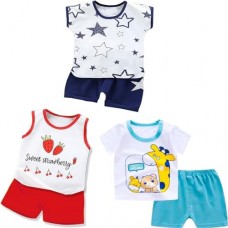 Lofn Boys Polycotton Stylish Kids Clothing Set Pack Of 3