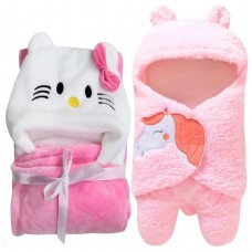  Bath Towel for 0-6 Months Baby Boys and Baby Girls,Pink, Pack of 2