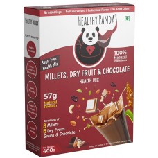 HEALTHY PANDA Choco Millet Nutrition Drink for Kids 400g | No Added Sugar | 8 Millets & 5 Dry Fruits | Supports Overall Growth | 100% Fresh & Natural | Healthy Chocolate Drink for Children