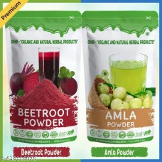 Amla Beetroot Juice Powder, Drinking & Eating,Organic, Herbal hair growth, Natural amla Beet powder combo, face pack - 100 Gram (Pack 2)
