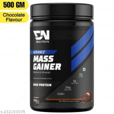DNUTRIXN Mass Gainer 500g Chocolate Flavour | High Protein 21G | For Muscle Mass Gain